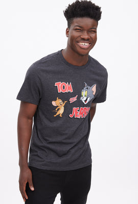 T-shirt a imprimé graphique Tom et Jerry