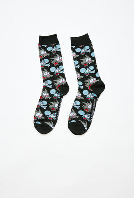 Chaussettes à imprimé graphique Les Simpsons Itchy & Scratchy