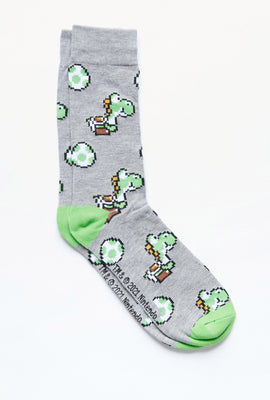 Socquettes à imprimé Yoshi avec motif jacquard