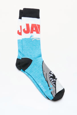 Socquettes à imprimé Jaws avec motif jacquard
