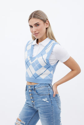 Gillet court AERO en tricot de câble