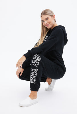 Jogger coupe garçonne à imprimer graphique Aéropostale New York