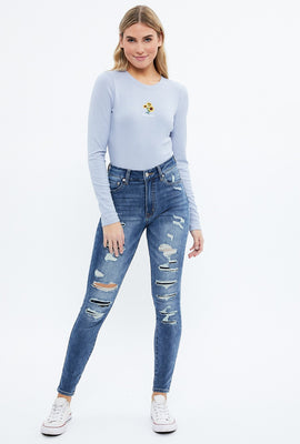 Jegging effets flex de qualité à taille haute