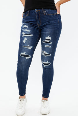 Jegging sérieusement extensible courbe à taille haute