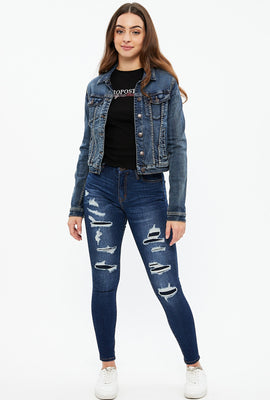 Jegging sérieusement extensible courbe à taille haute