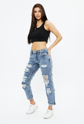 Mid Rise Boyfriend Jean