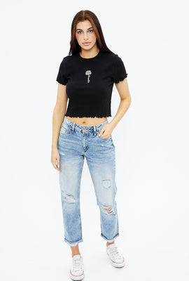 Mid Rise Boyfriend Jean