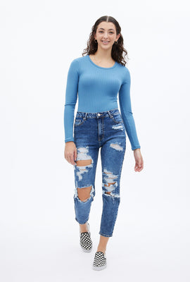 Jean Mom AERO Extensible Taille Haute