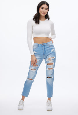 Jean Mom AERO extensible vintage taille haute