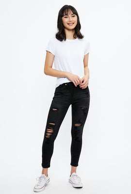 Jegging courbe à taille haute à cheville sérieusement extensible
