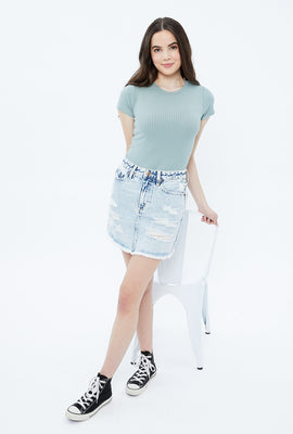 Minijupe taille haute