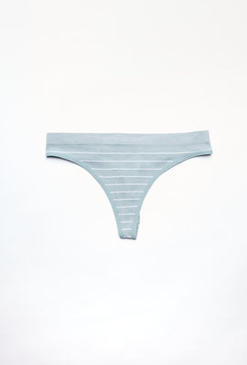 Culotte tanga AERO côtelé sans couture taille haute paquet de 3