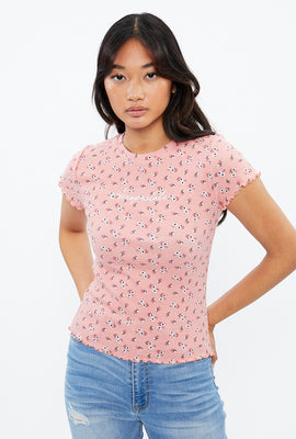 T-shirt petit côtelé à imprimé Aéropostale