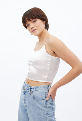 Camisole AERO en satin à bretelles bungee