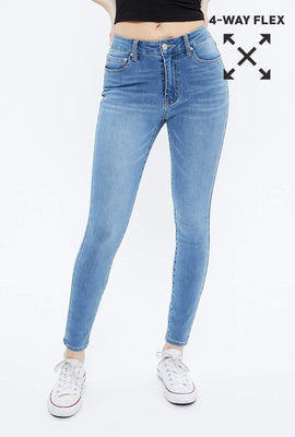 Jegging effets flex à taille haute