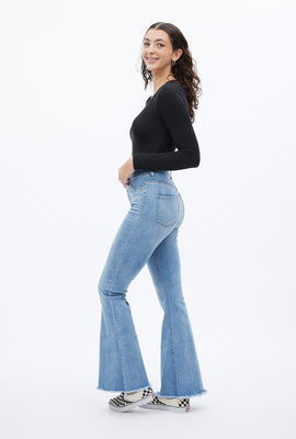 AERO Seriously Stretchy Super High Rise Flare Jean