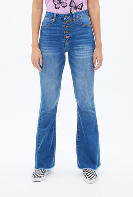 AERO Seriously Stretchy Super High Rise Flare Jean