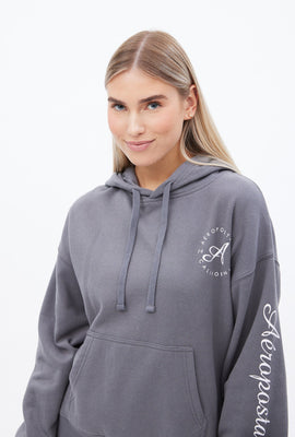 Aéropostale Cursive Graphic Boyfriend Pullover Hoodie