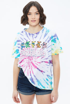 T-shirt noué-teint ample à imprimé Grateful Dead