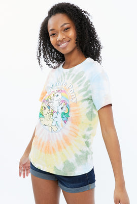T-shirt noué-teint coupe garçonne à imprimé My Little Pony