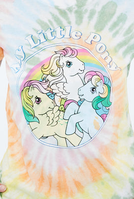 T-shirt noué-teint coupe garçonne à imprimé My Little Pony