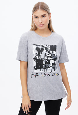 T-shirt coupe garçonne à imprimer graphique F.R.I.E.N.D.S