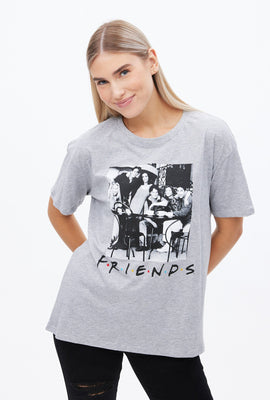 T-shirt coupe garçonne à imprimer graphique F.R.I.E.N.D.S