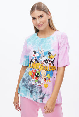 T-shirt teint noué coupe garçonne à imprimer graphique Tune Squad