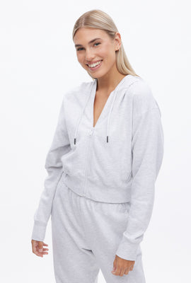 Haut à capuchon zippé AERO coupe midi court parfait