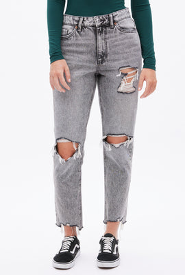 AERO Premium Air High Rise Destroyed Mom Jean