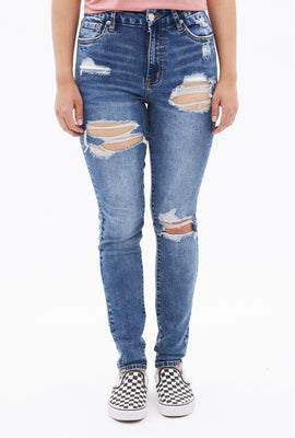 Jegging courbé à taille haute sérieusement extensible