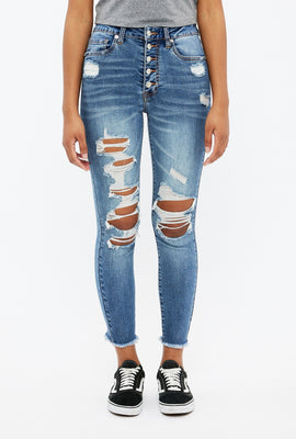 Jegging Sérieusement extensible court à taille super haute