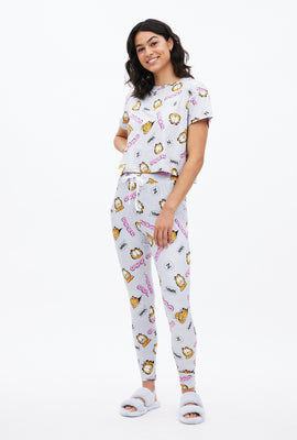 Joggeur pyjama super doux à imprimé graphique Garfield Yawn