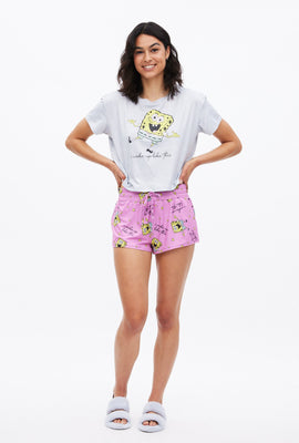 Short pyjama super doux à imprimé graphique Bob L'éponge I Woke Up Like This