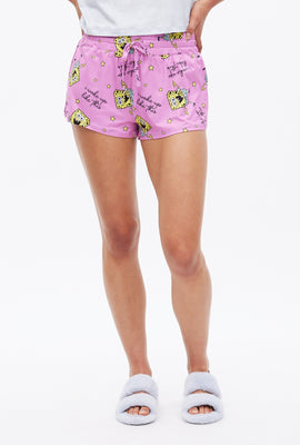 Short pyjama super doux à imprimé graphique Bob L'éponge I Woke Up Like This