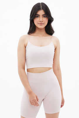 Camisole AERO côtelé sans couture à bretelles bungee