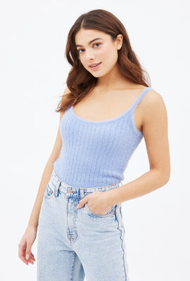 Camisole pull AERO en laine mohair pelucheux