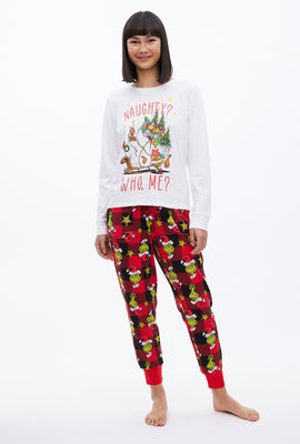 Ensemble pyjama 2 pièces AERO à imprimer graphique Le Grincheux Naughty Who Me