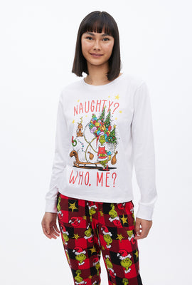 Ensemble pyjama 2 pièces AERO à imprimer graphique Le Grincheux Naughty Who Me