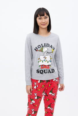 Ensemble pyjama 2 pièces AERO à imprimer graphique Peanuts Holiday Squad