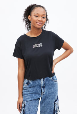 T-shirt AERO coupe court carré super doux à imprimé graphique dégradé de couleurs