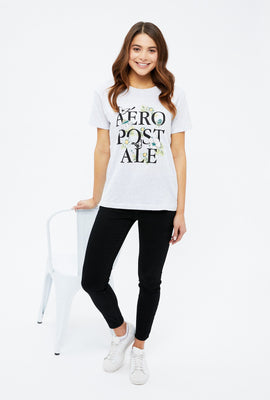 T-shirt de coupe garçonne fleuri à imprimé Aéropostale