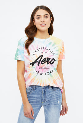 T-shirt AÉRO de coupe garçonne à imprimé California New York