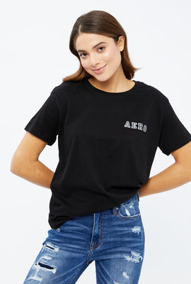 T-shirt de coupe garçonne à imprimé AÉRO