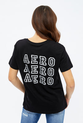 T-shirt de coupe garçonne à imprimé AÉRO