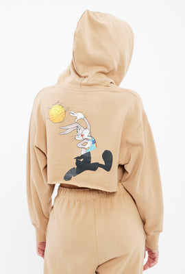 Haut court à capuchon à enfiler avec imprimé Space Jam Bugs Bunny