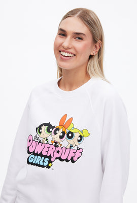 Powerpuff Girls Graphic Crew Neck Pullover Sweatshirt
