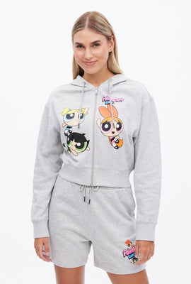 Powerpuff Girls Midi Graphic Zip-Up Hoodie