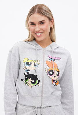 Powerpuff Girls Midi Graphic Zip-Up Hoodie
