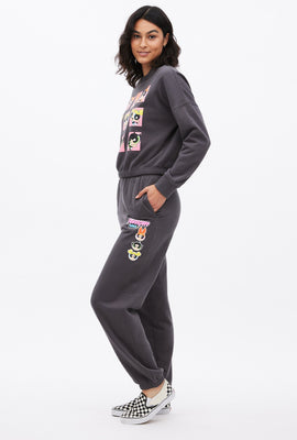 Joggeur surdimensionné à imprimé graphique Les Super Nanas